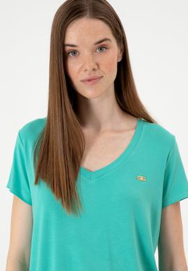 Kadın Mint Basic Tişört - 50300829103