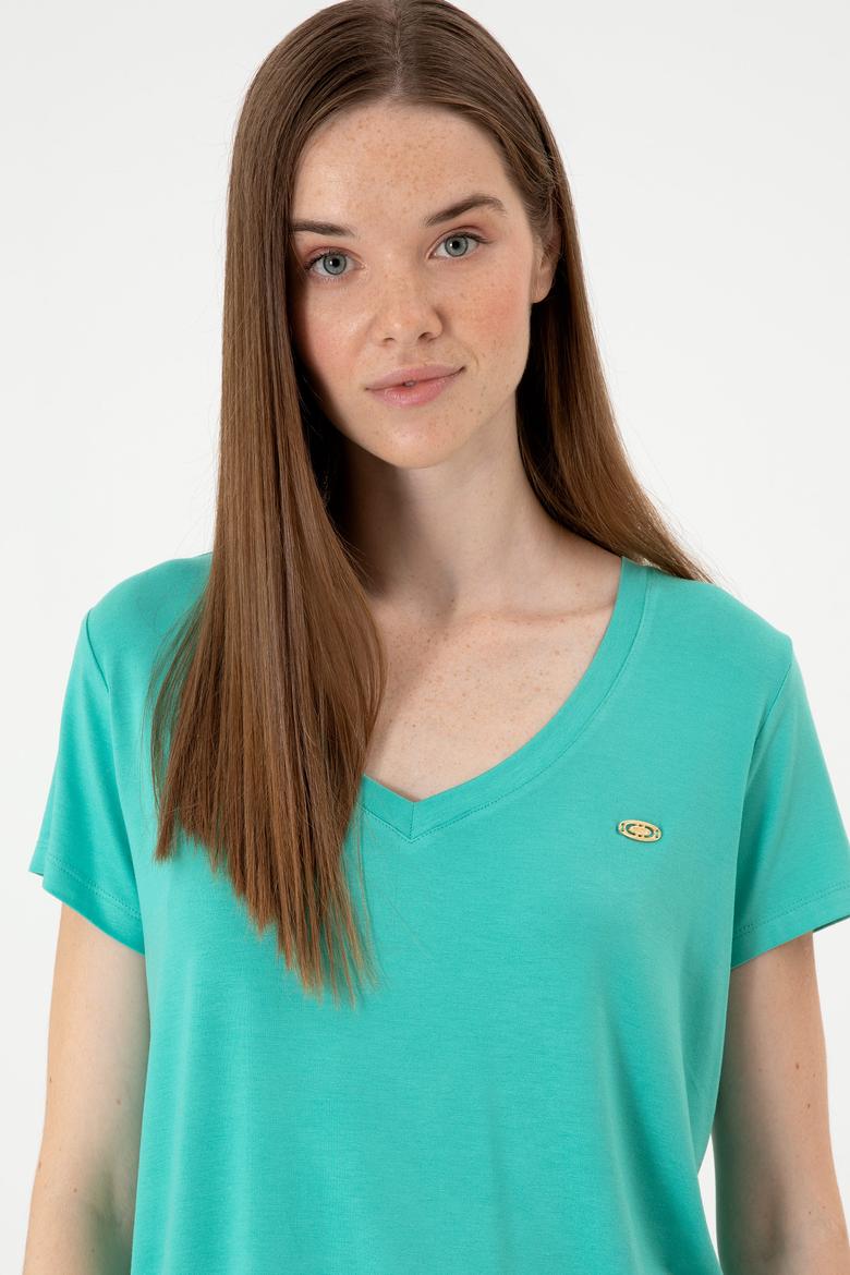 Kadın Mint Basic Tişört - 50300829103