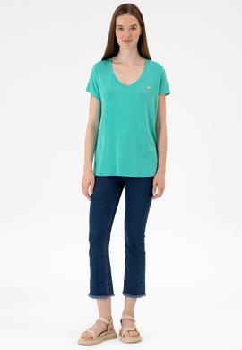 Kadın Mint Basic Tişört - 50300829103