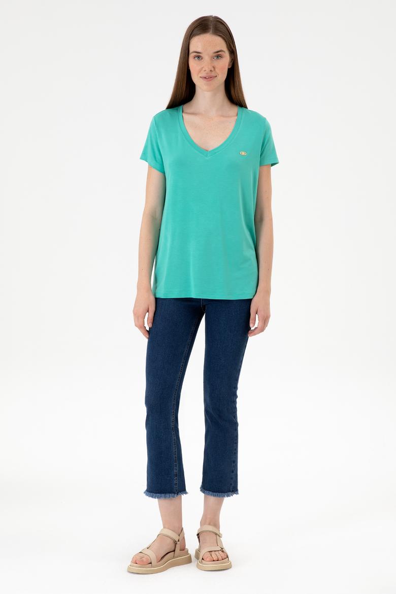 Kadın Mint Basic Tişört - 50300829103