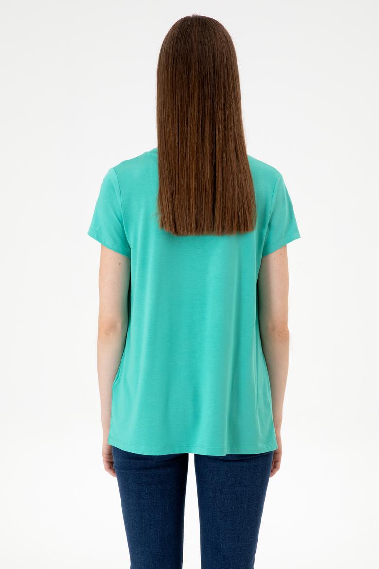 Kadın Mint Basic Tişört - 50300829103