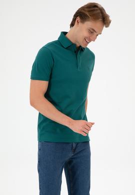 Erkek Koyu Yeşil Basic Tişört - 50306015028