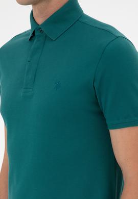 Erkek Koyu Yeşil Basic Tişört - 50306015028