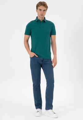 Erkek Koyu Yeşil Basic Tişört - 50306015028