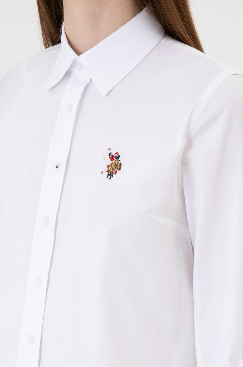 Kadın Beyaz Uzun Kollu Basic Gömlek