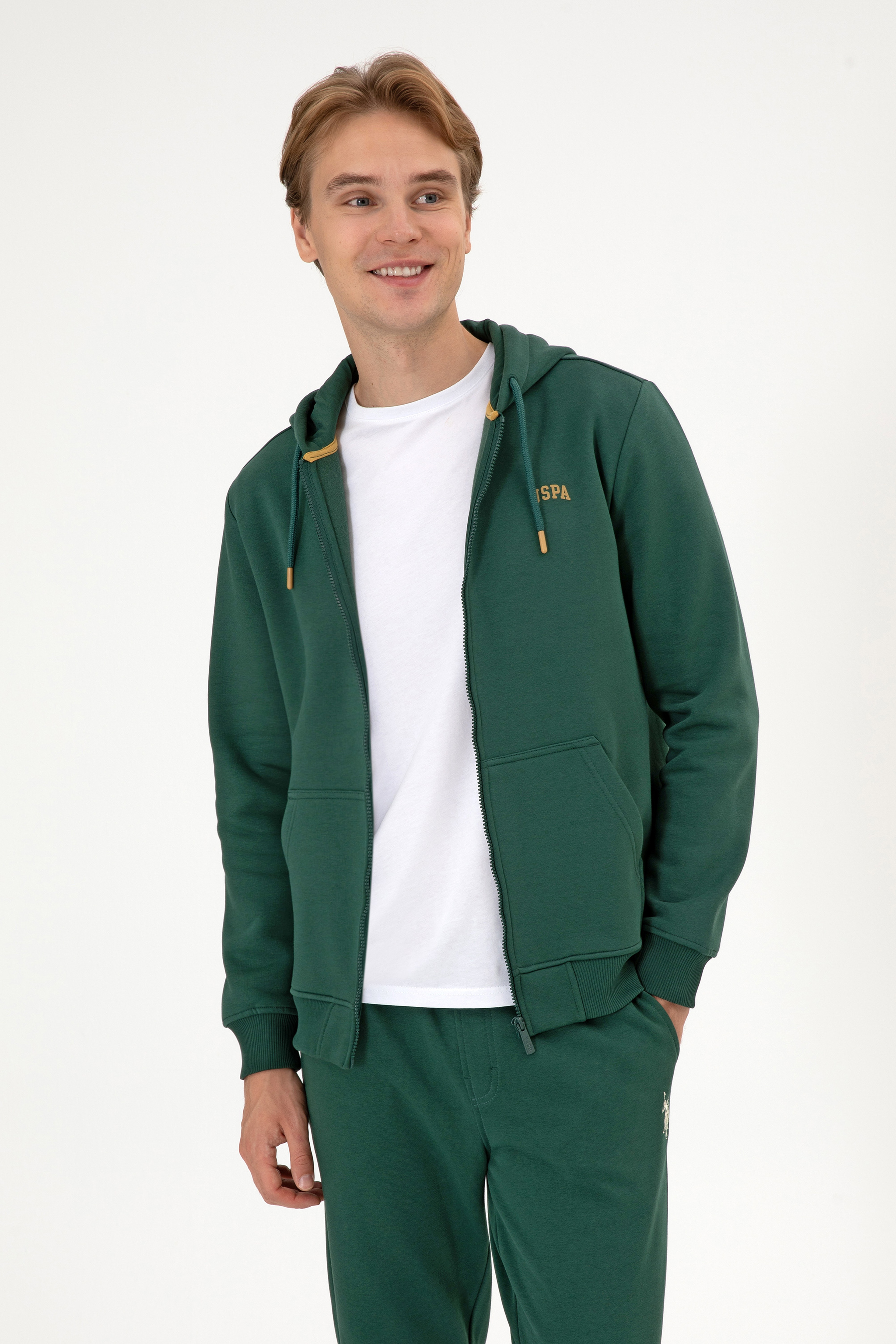 Erkek Regular Fit Koyu Yeşil Şardonlu Örme Hırka