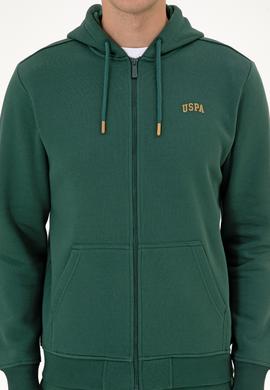 Erkek Regular Fit Koyu Yeşil Şardonlu Örme Hırka - 50313755051