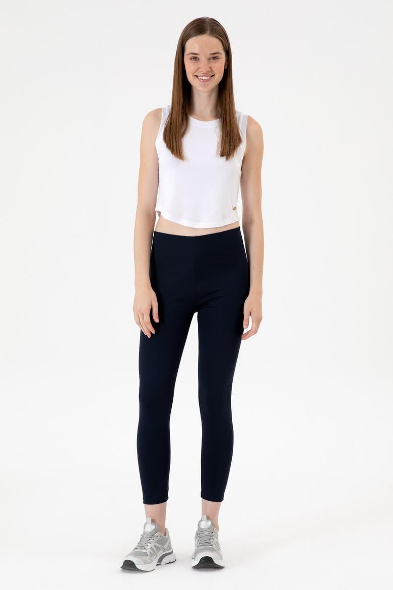 Kadın Lacivert Yüksek Bel Toparlayıcı Günlük Tayt