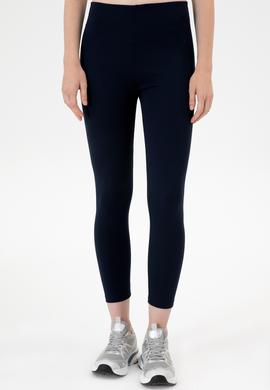 Kadın Lacivert Yüksek Bel Toparlayıcı Günlük Tayt - 50314365017