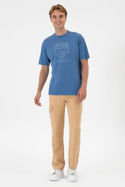 Erkek Regular Fit Camel Kanvas Pantolon