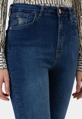 Kadın Koyu Mavi Slim Flare Jean Pantolon - 50308102004