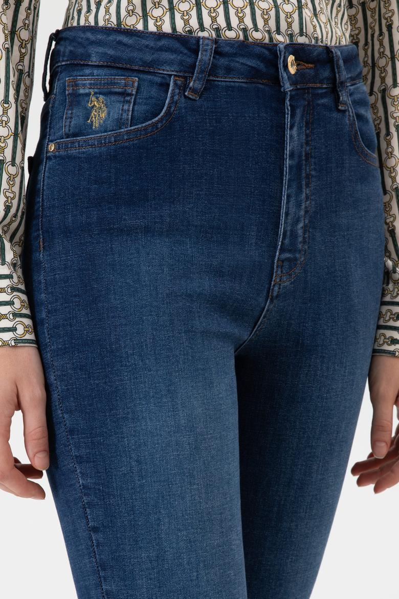 Kadın Koyu Mavi Slim Flare Jean Pantolon - 50308102004