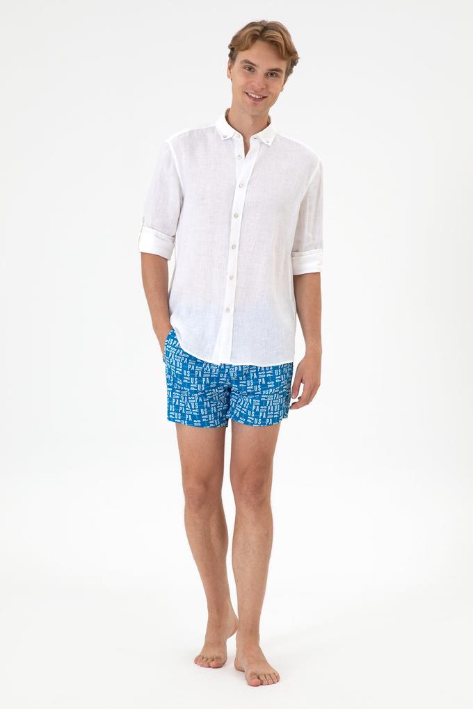 Erkek Kobalt Mavi Deniz Şortu