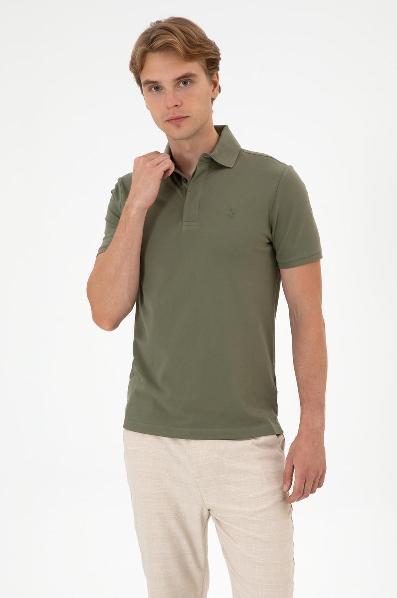 Erkek Koyu Haki Basic Tişört