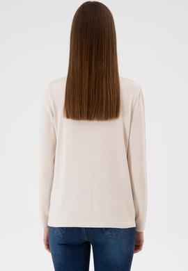 Kadın Krem Basic Triko Hırka - 50313624031
