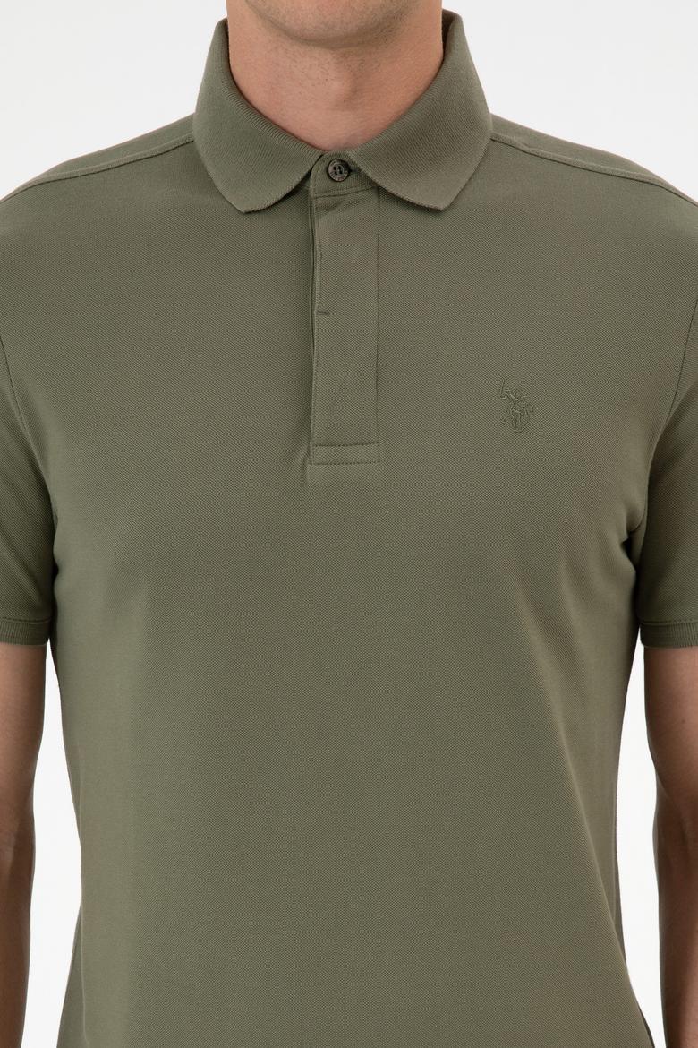 Erkek Koyu Haki Basic Tişört - 50306015107