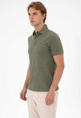 Erkek Koyu Haki Basic Tişört - 50306015107