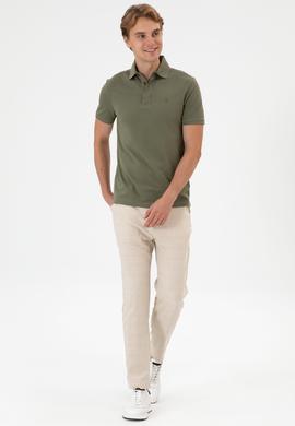 Erkek Koyu Haki Basic Tişört - 50306015107