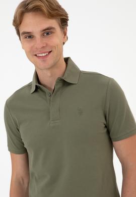 Erkek Koyu Haki Basic Tişört - 50306015107