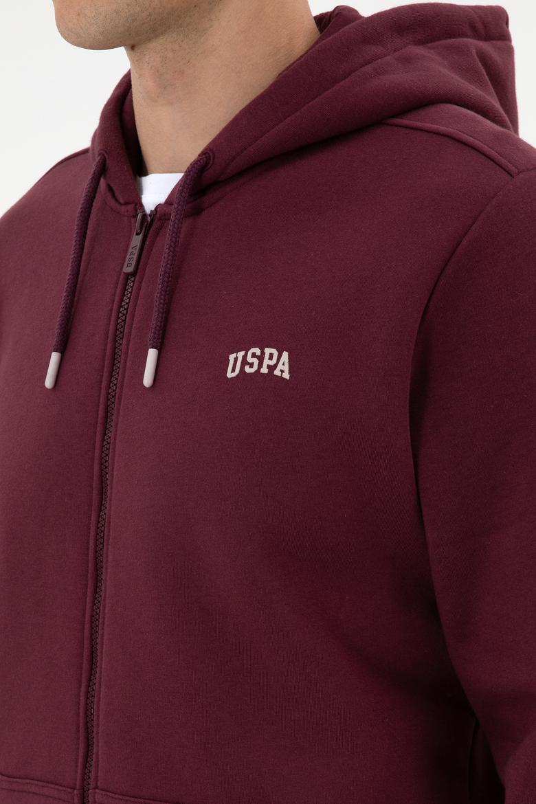 Erkek Regular Fit Koyu Bordo Şardonlu Örme Hırka - 50313755091