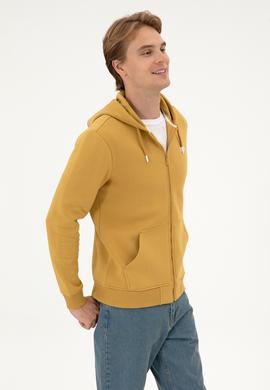 Erkek Regular Fit Hardal Şardonlu Örme Hırka - 50313755153