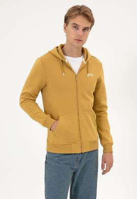 Erkek Regular Fit Hardal Şardonlu Örme Hırka - 50313755153