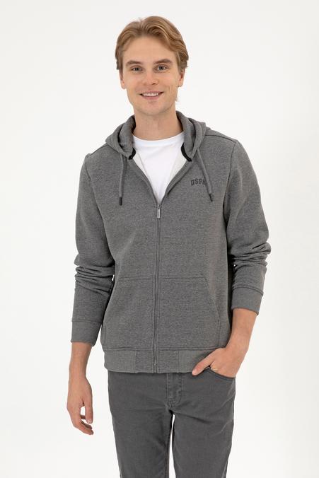 Erkek Regular Fit Antrasit Melanj Şardonlu Örme Hırka