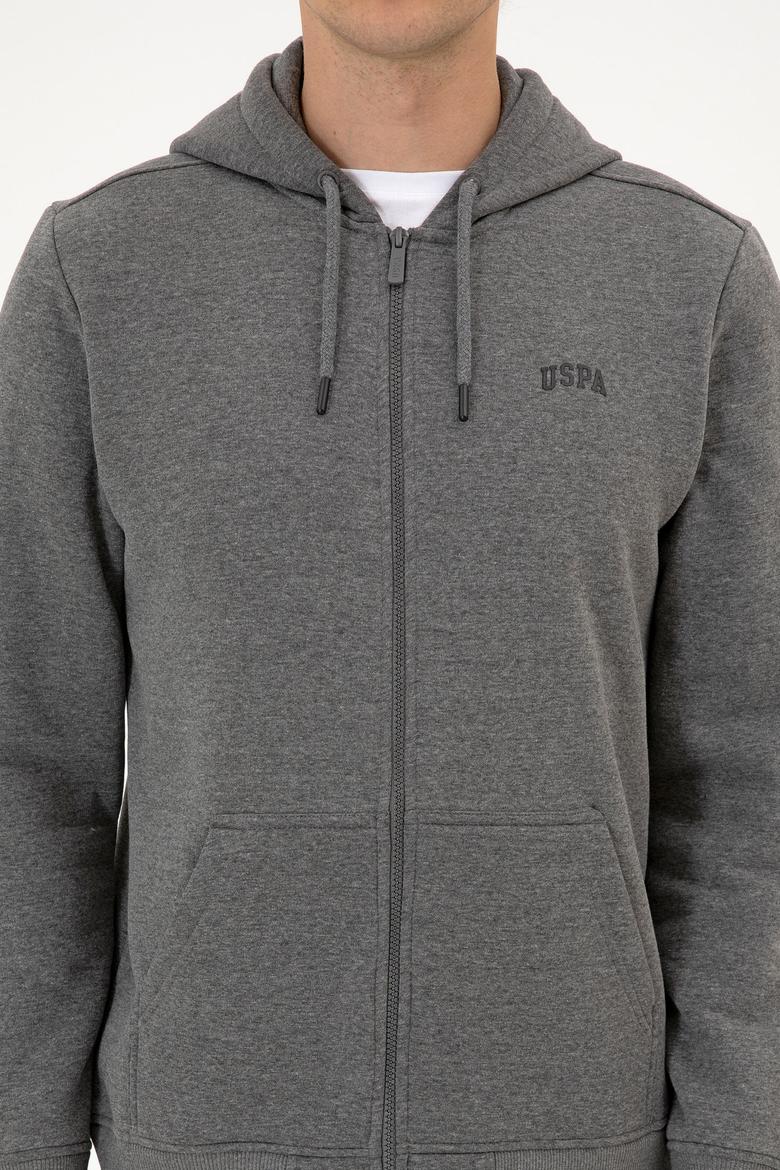 Erkek Regular Fit Antrasit Melanj Şardonlu Örme Hırka - 50313755013