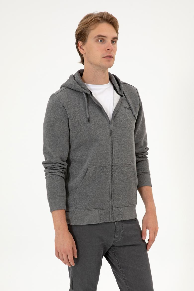 Erkek Regular Fit Antrasit Melanj Şardonlu Örme Hırka - 50313755013