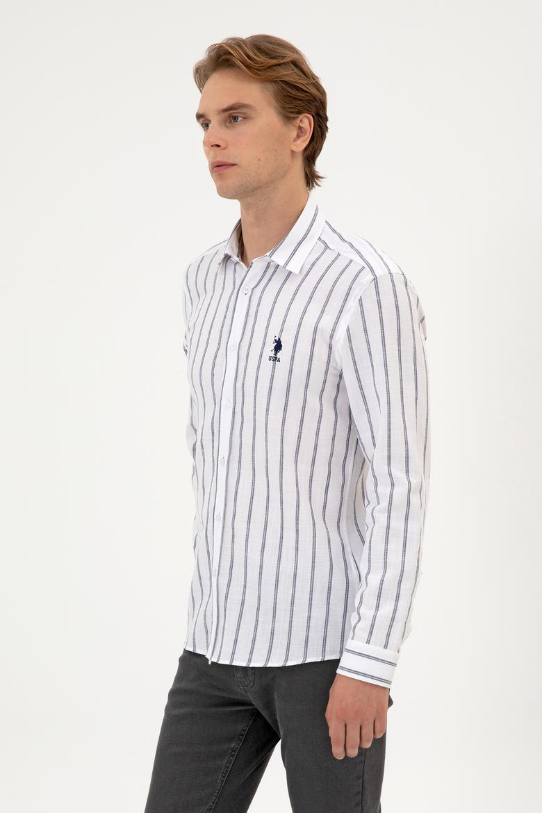 Erkek Beyaz Uzun Kollu Gömlek - 50316563014