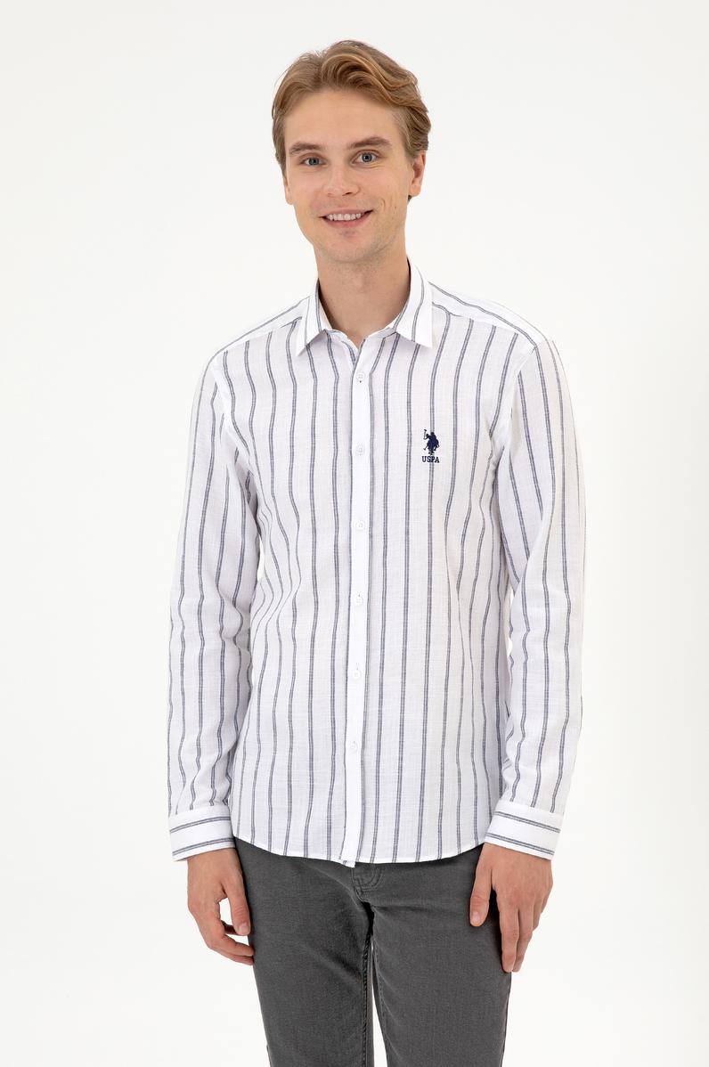 Erkek Beyaz Uzun Kollu Gömlek