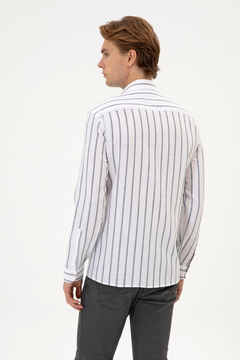 Erkek Beyaz Uzun Kollu Gömlek - 50316563014