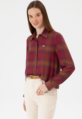 Kadın Pembe Uzun Kollu Gömlek - 50309035012