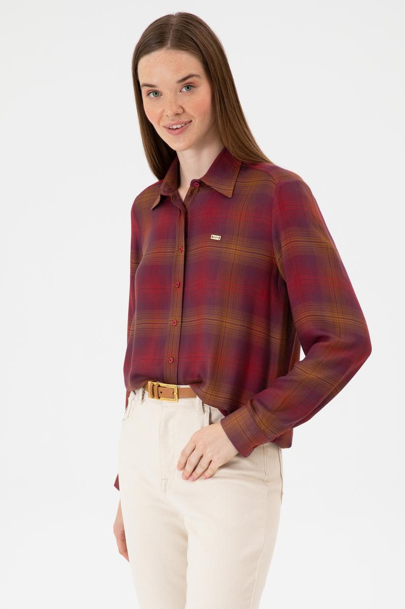 Kadın Pembe Uzun Kollu Gömlek