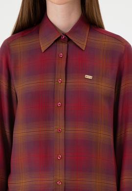 Kadın Pembe Uzun Kollu Gömlek - 50309035012