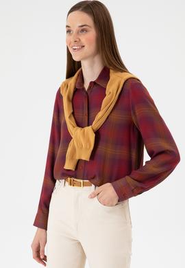 Kadın Pembe Uzun Kollu Gömlek - 50309035012