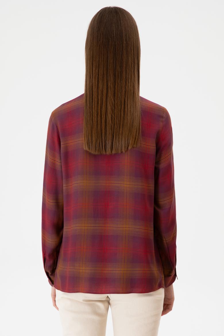 Kadın Pembe Uzun Kollu Gömlek - 50309035012