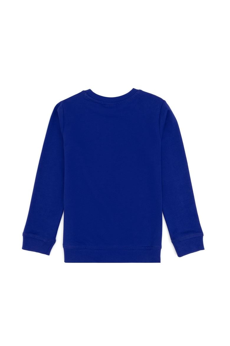 Erkek Çocuk Mor Bisiklet Yaka Basic Sweatshirt - 50313979013
