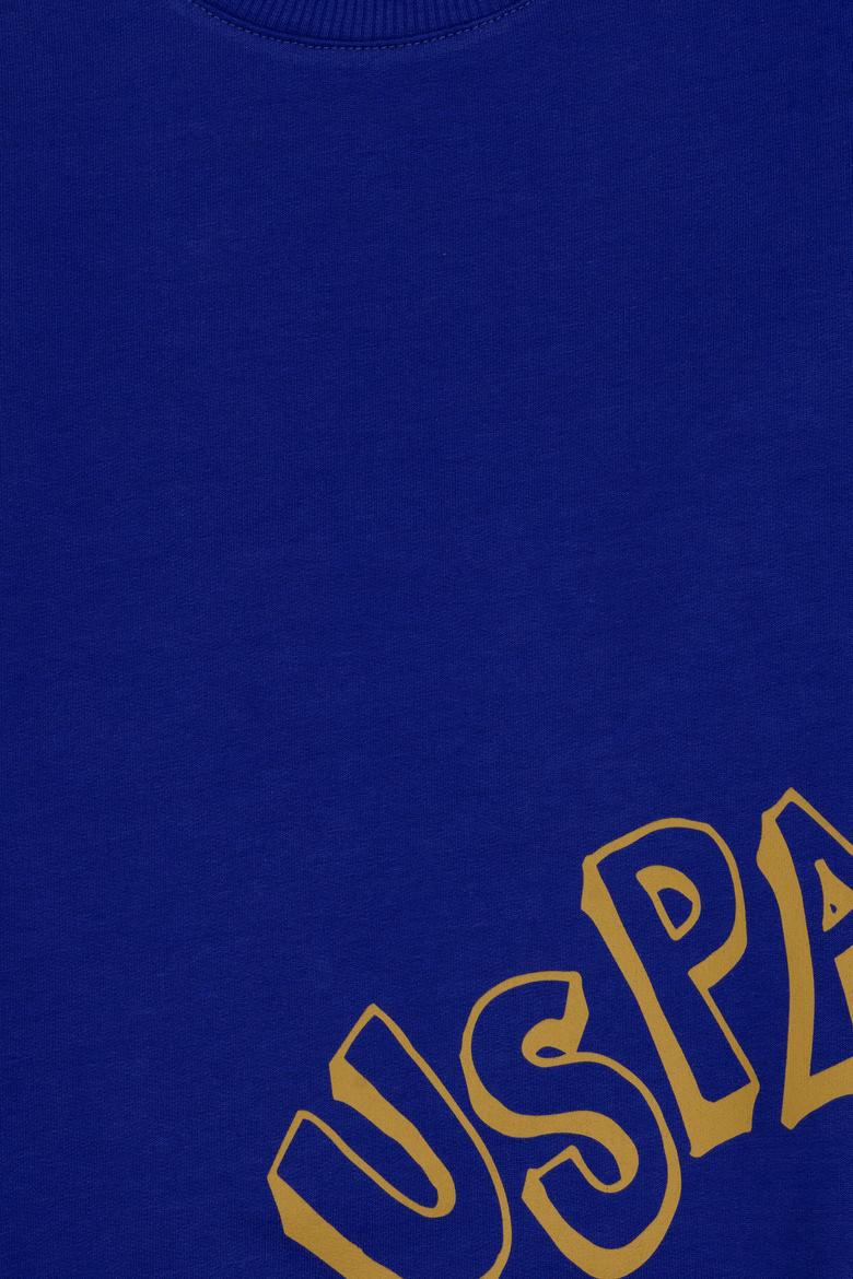 Erkek Çocuk Mor Bisiklet Yaka Basic Sweatshirt - 50313979013