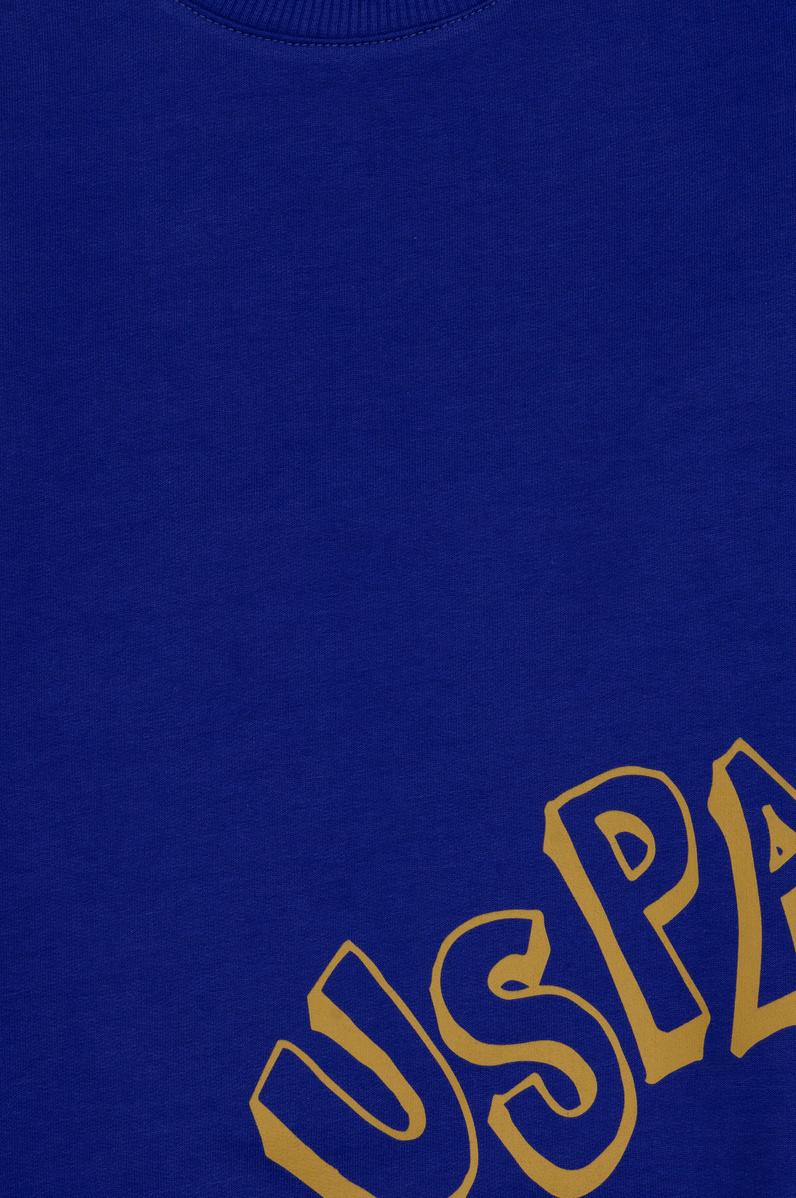 Erkek Çocuk Mor Bisiklet Yaka Basic Sweatshirt