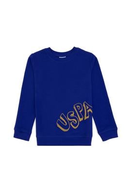Erkek Çocuk Mor Bisiklet Yaka Basic Sweatshirt - 50313979013