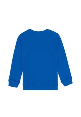 Erkek Çocuk Koyu Mavi Bisiklet Yaka Basic Sweatshirt - 50313979082