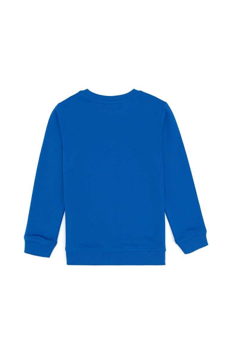 Erkek Çocuk Koyu Mavi Bisiklet Yaka Basic Sweatshirt - 50313979082