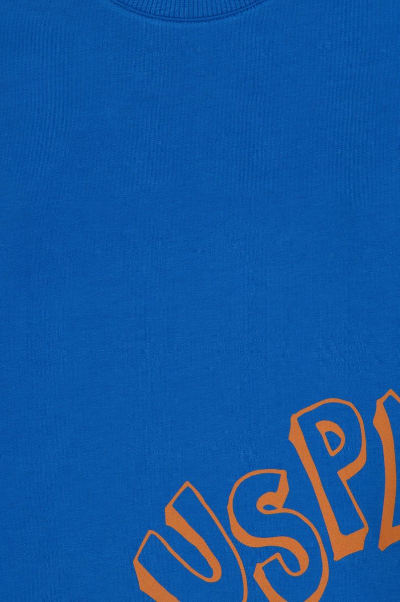 Erkek Çocuk Koyu Mavi Bisiklet Yaka Basic Sweatshirt