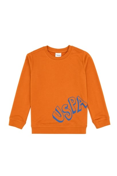 Erkek Çocuk Bakır Bisiklet Yaka Basic Sweatshirt