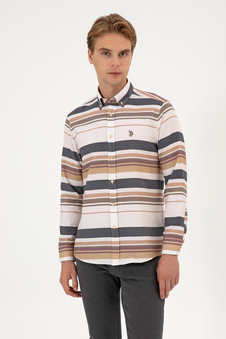 Erkek Camel Uzun Kollu Gömlek