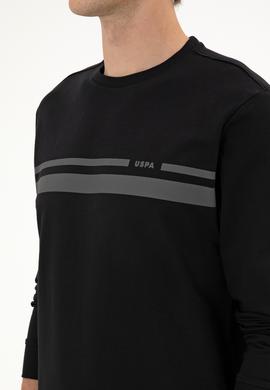 Erkek Regular Fit Bisiklet Yaka Siyah İnce Sweatshirt - 50313801017