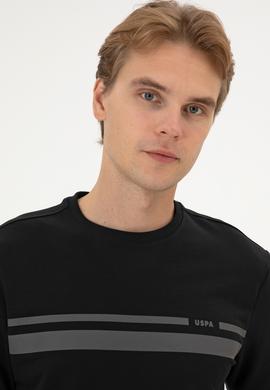 Erkek Regular Fit Bisiklet Yaka Siyah İnce Sweatshirt - 50313801017