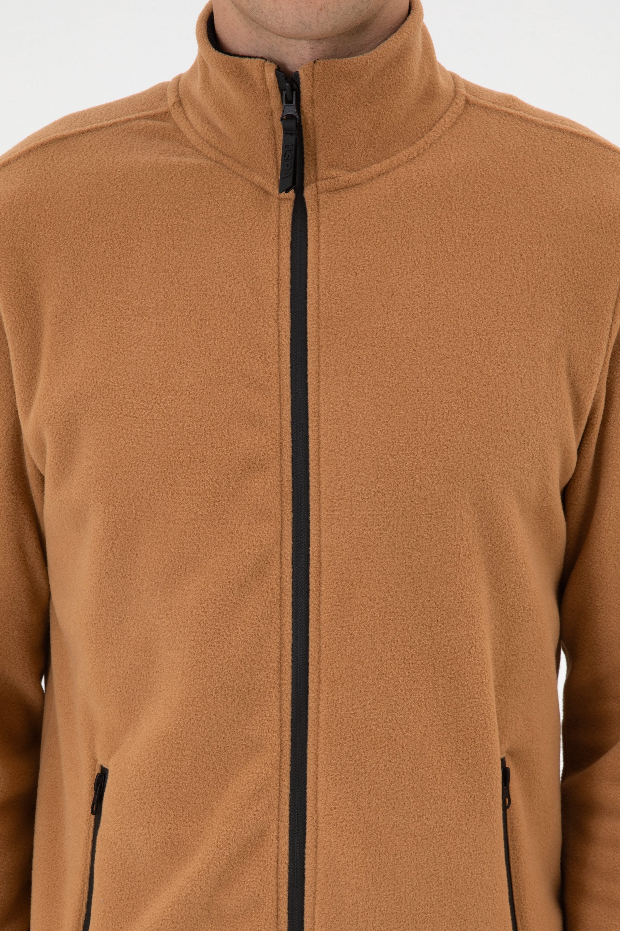 Erkek Regular Fit Camel Polar Örme Hırka - Image 6