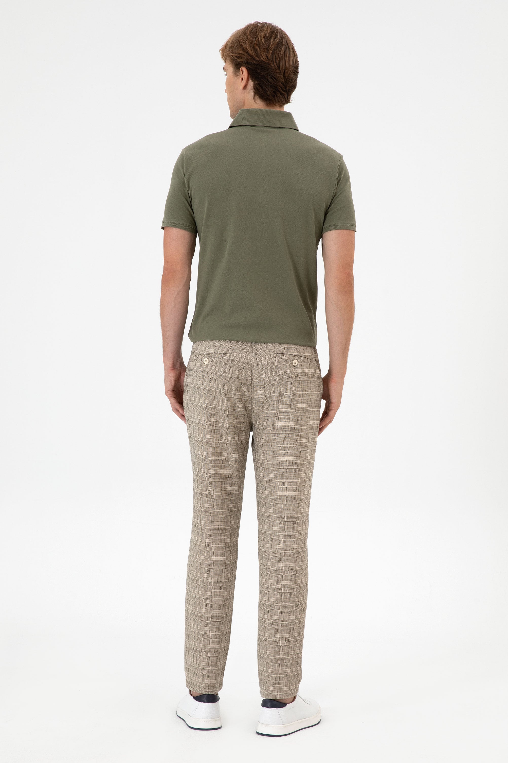 Erkek Carrot Fit Koyu Haki Kanvas Pantolon - Image 4